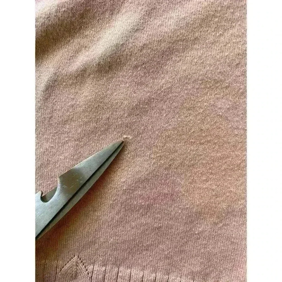 Villager Liz Claiborne Knit Tank Size Large Ribbed Sleeveless Peach - Picture 9 of 10